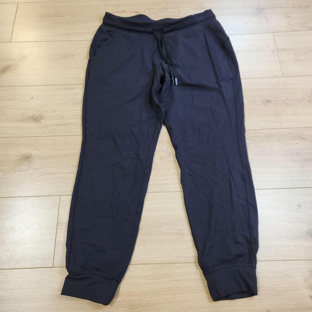 Lululemon Ready To Rulu Jogger Pants Womens 12 Black Knit Pockets Lounge Stretch